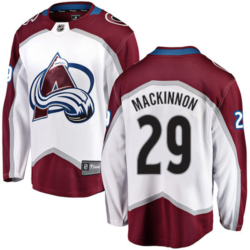 NHL Colorado Avalanche Trikot #29 Nathan MacKinnon Breakaway Weiß Fanatics Branded Auswärts